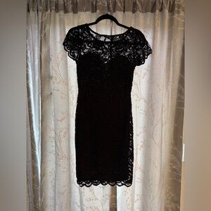 Ambiance Black Lace Midi Dress
